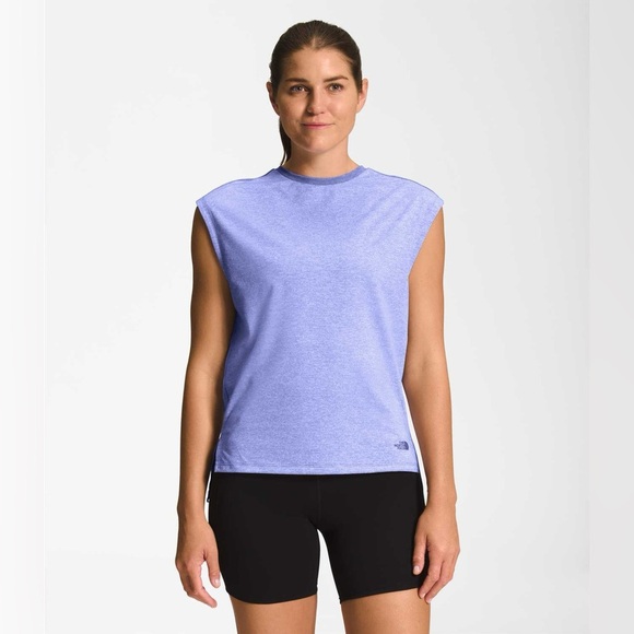 The‎ North Face Dawndream Muscle Tee Deep Periwinkle Heather Size Small - Picture 2 of 10